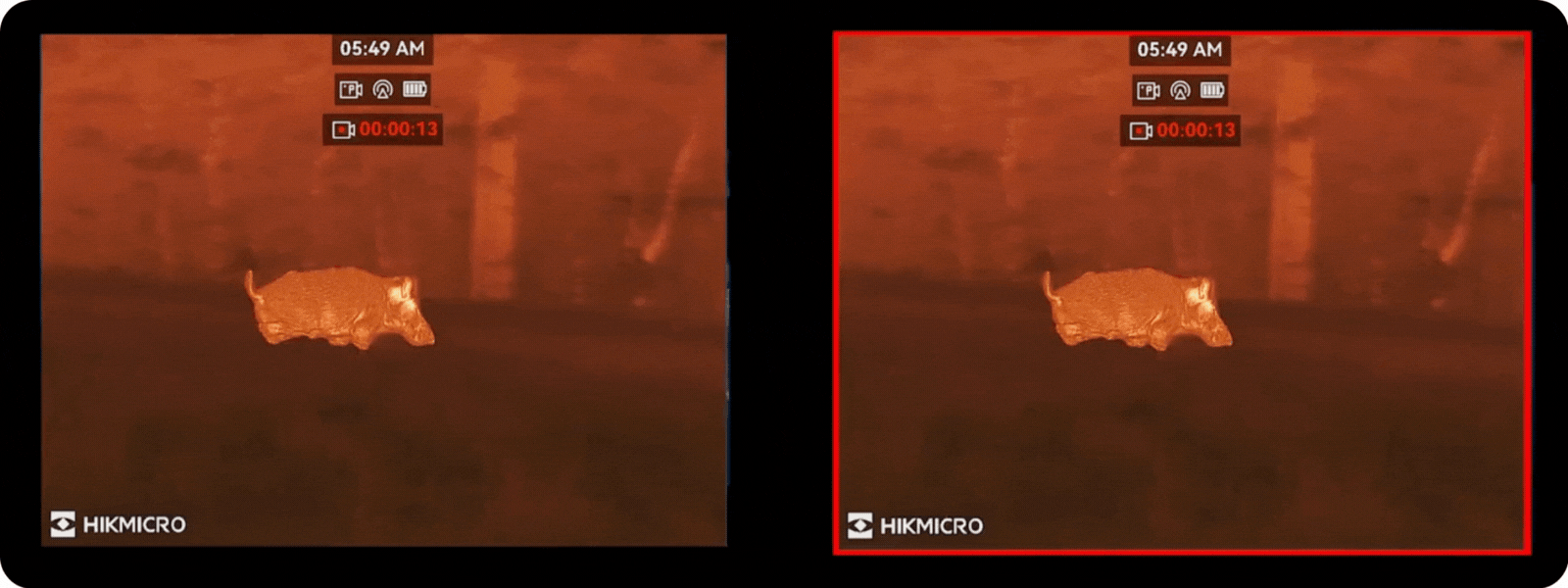 Hikmicro Thunder 3.0, korekcja bez migawki