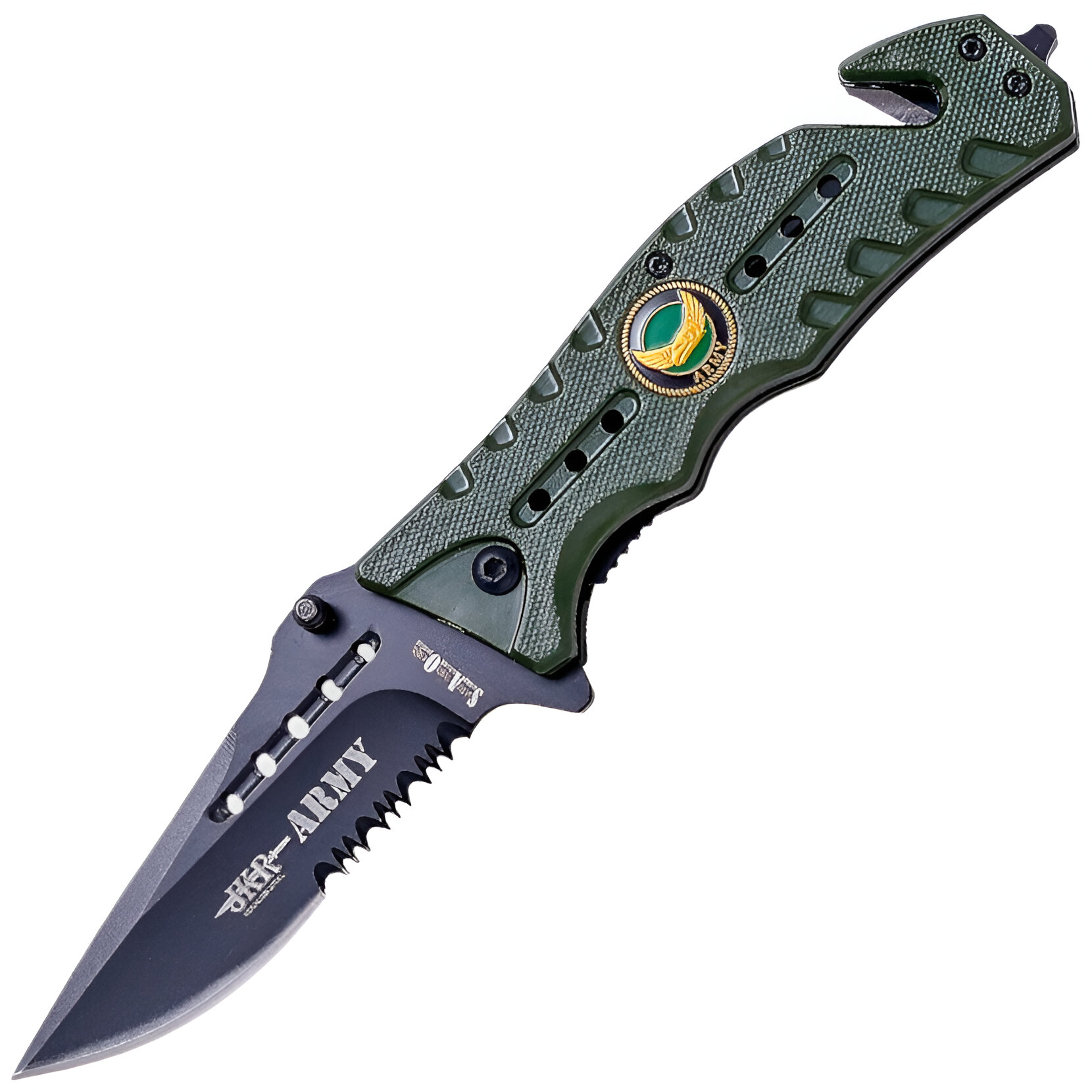 JKR Zavírací nůž, armádní, zelený