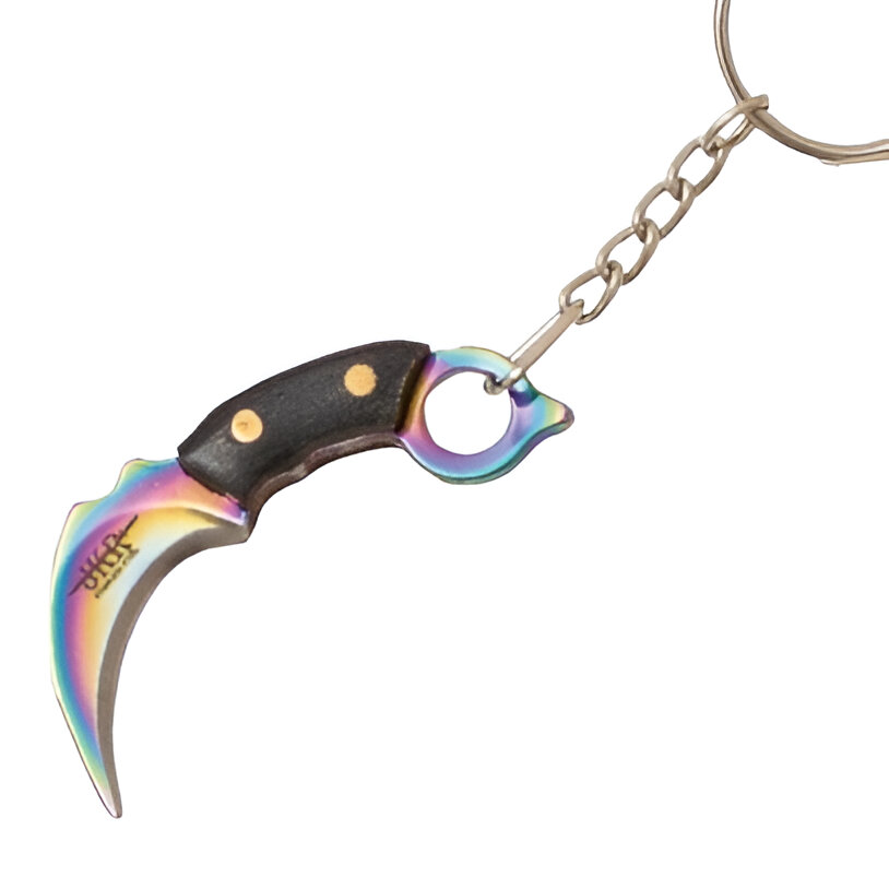 JKR Mini karambit, dřevo, duhový