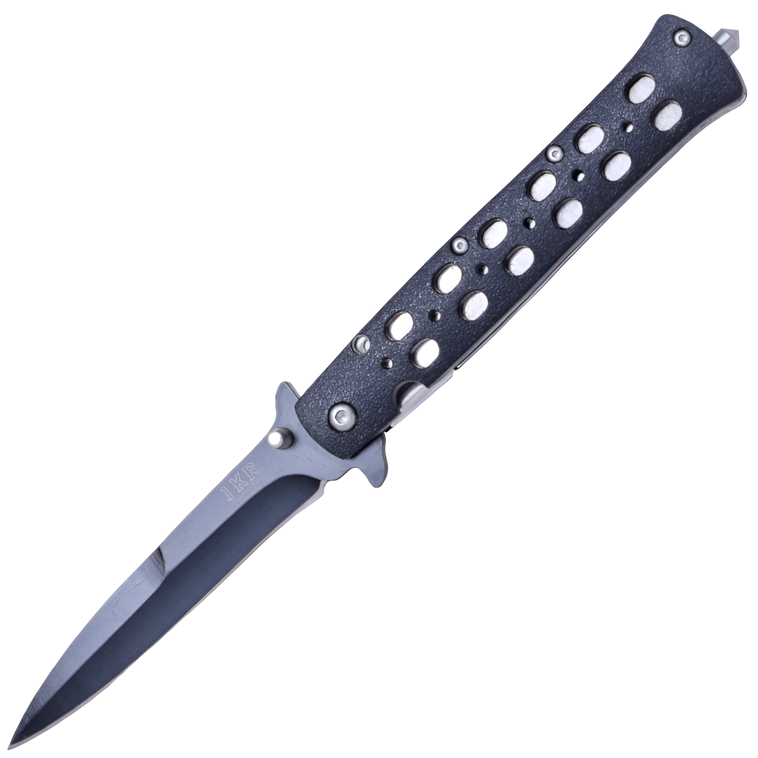 JKR Zavírací nůž, 10 cm, hliník, černý, JKR0501