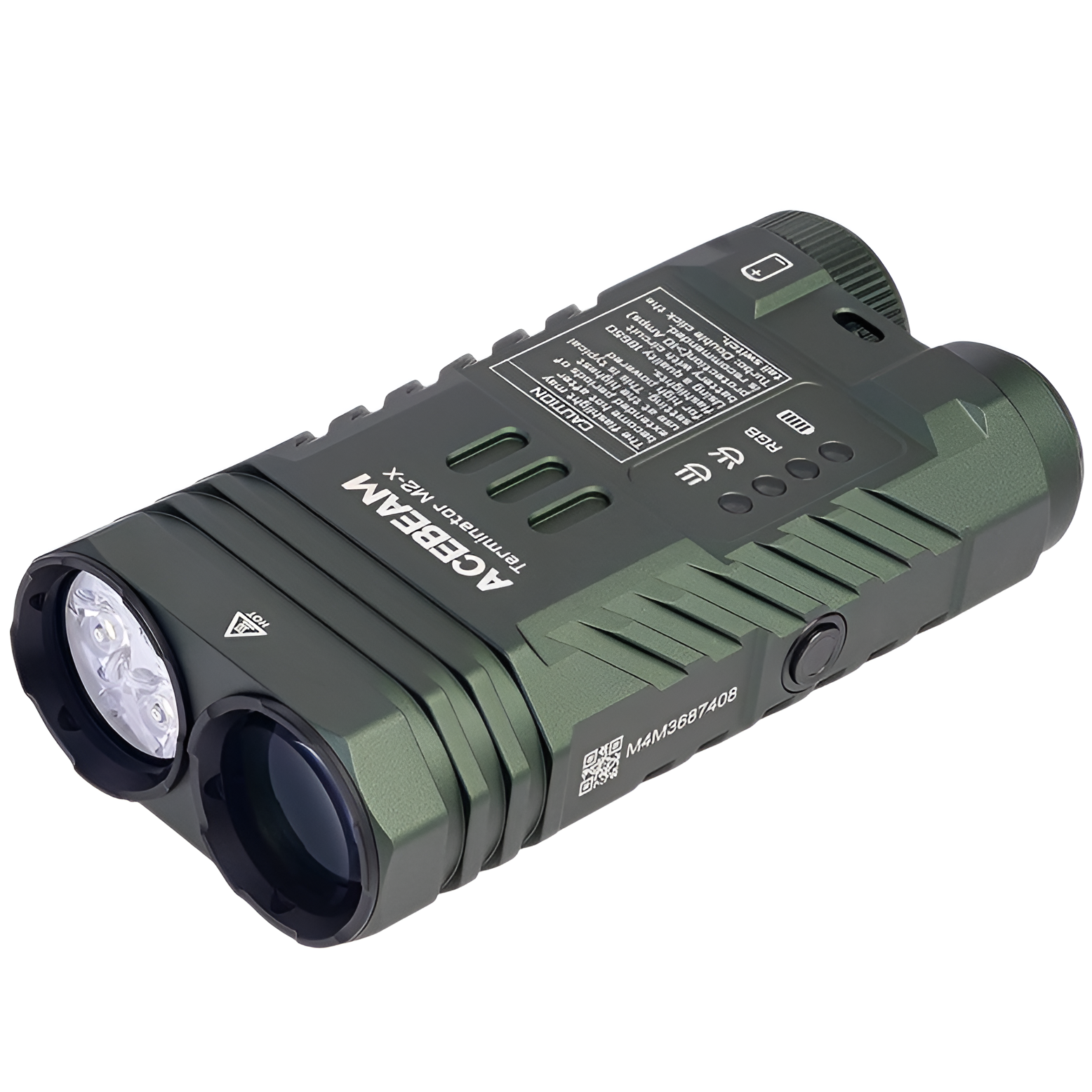 AceBeam Terminator M2-X, 3200 lm, green - LED duální svítilna s bodovým reflektorem