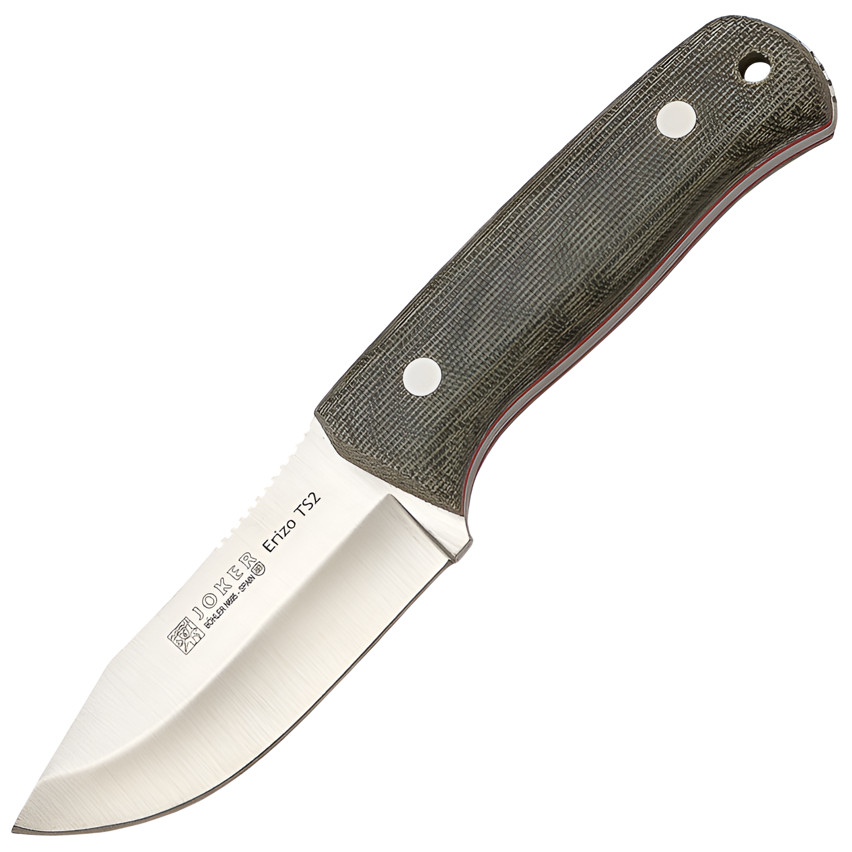 Joker Erizo TS2 - Bushcraftový nůž, 9,1 cm, micarta, zelený