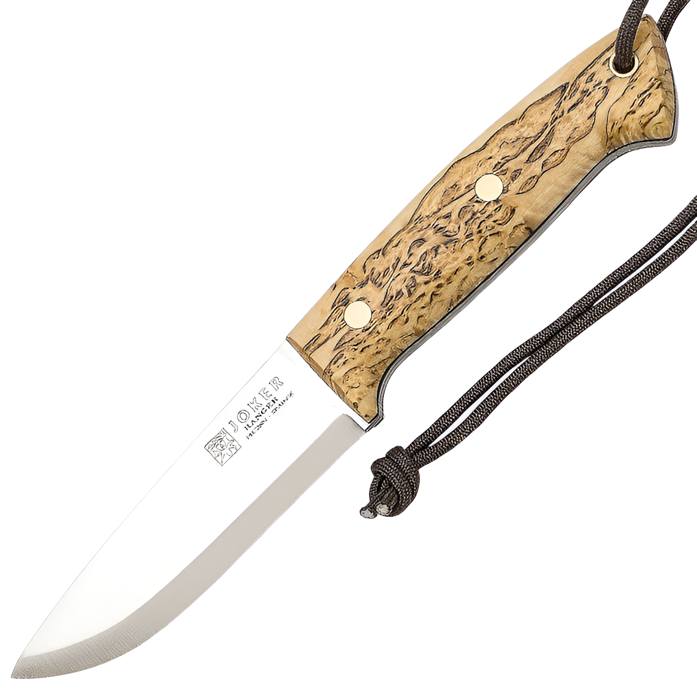 Joker Ranger - Bushcraftový nôž, 11 cm, kučeravá breza