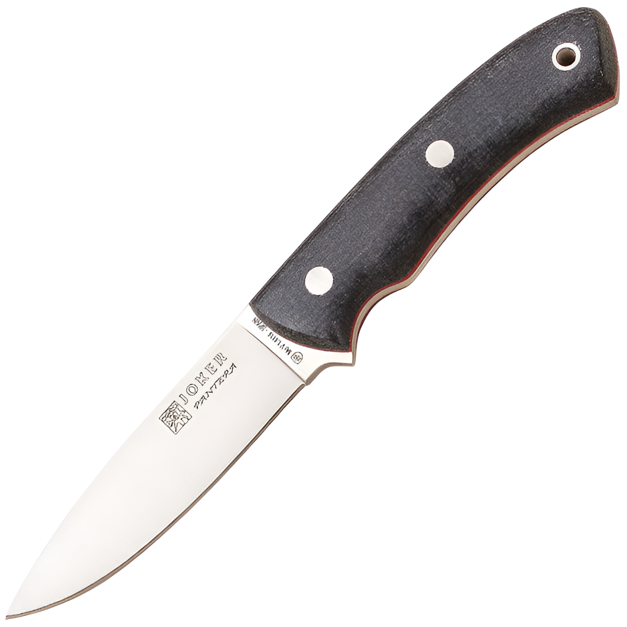 Joker Pantera - Bushcraftový nůž, 10 cm, micarta, černý