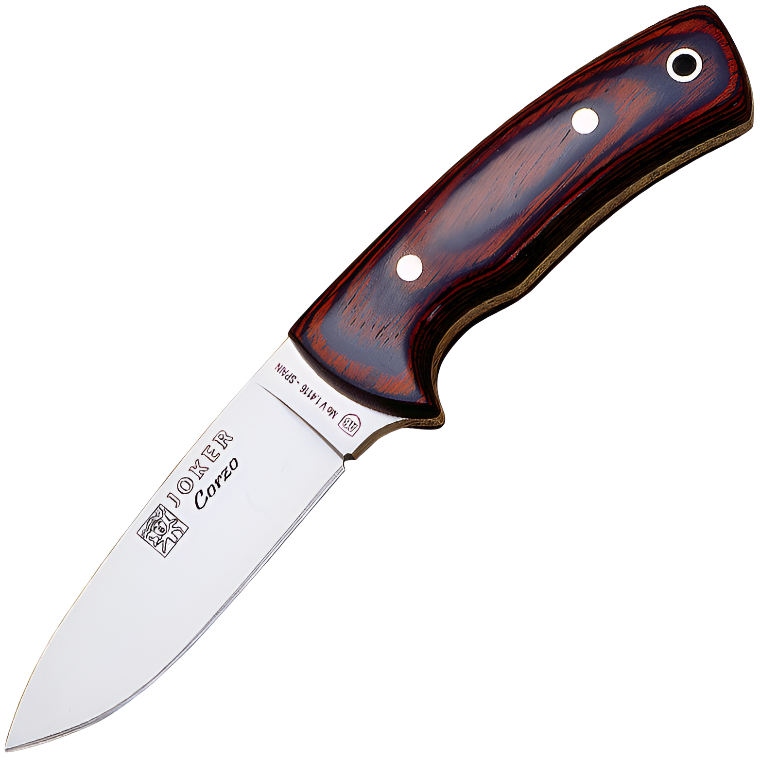 Joker Corzo - Bushcraftový nůž, 10 cm, červené dřevo