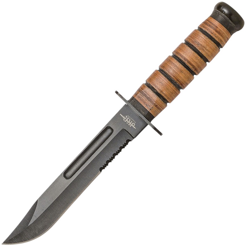 JKR Taktický nůž, 18 cm, kůže, černo-hnědý