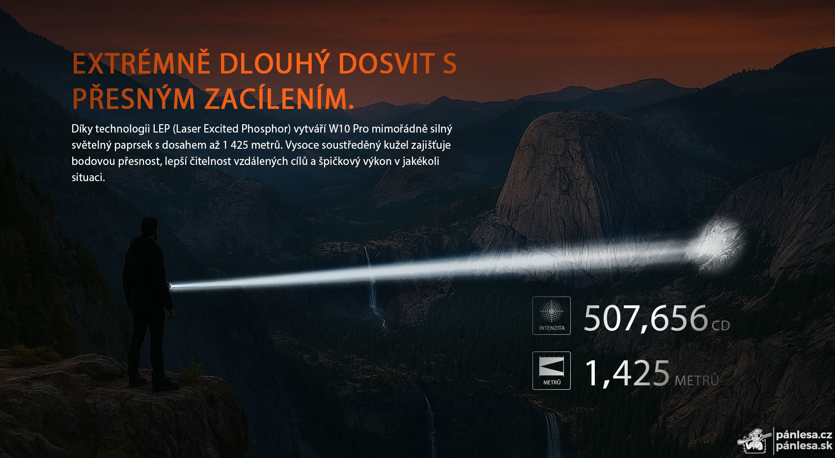 AceBeam W10 Pro, 750 lm – Taktická LEP svítilna, černá