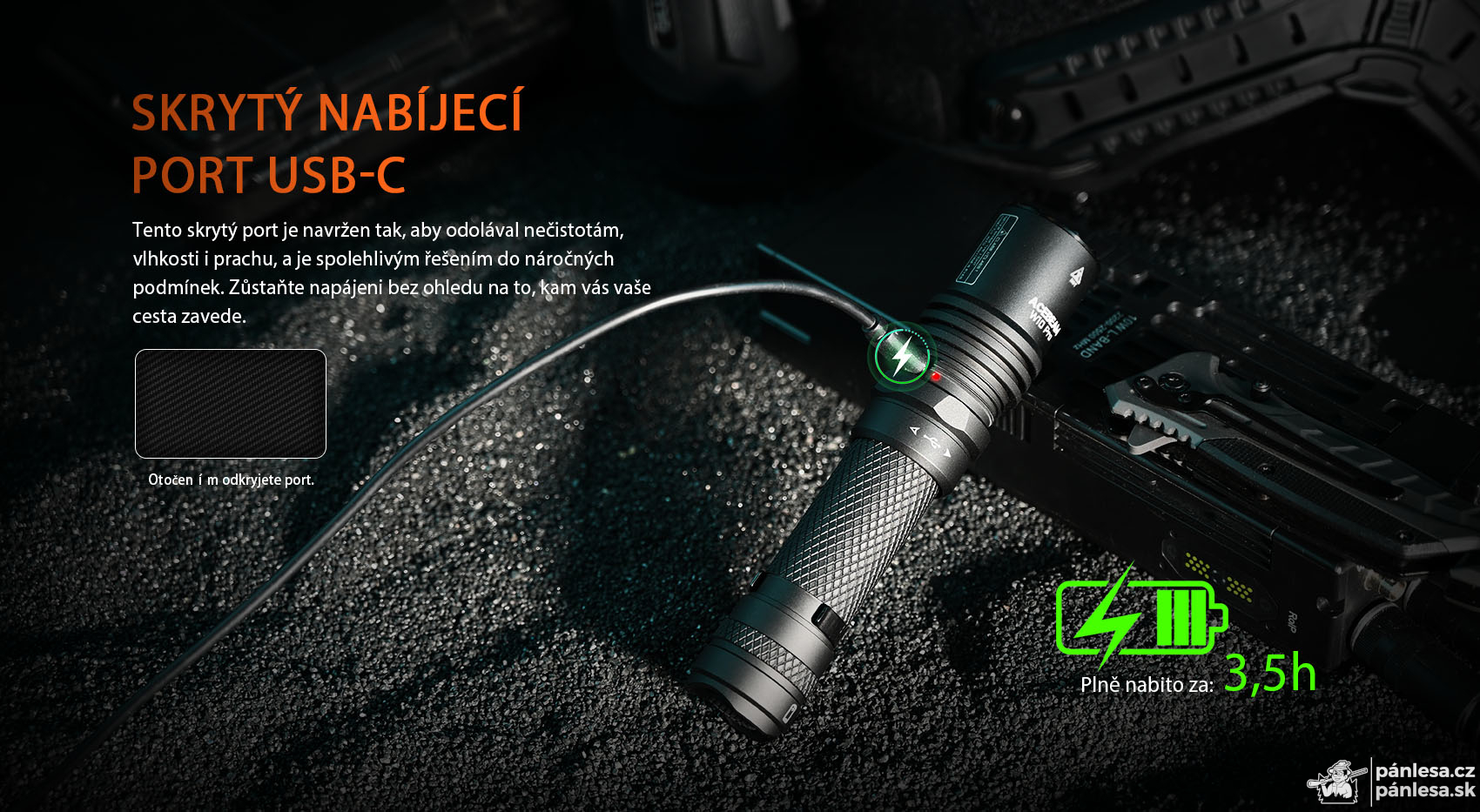 AceBeam W10 Pro, 750 lm – Taktická LEP svítilna, černá