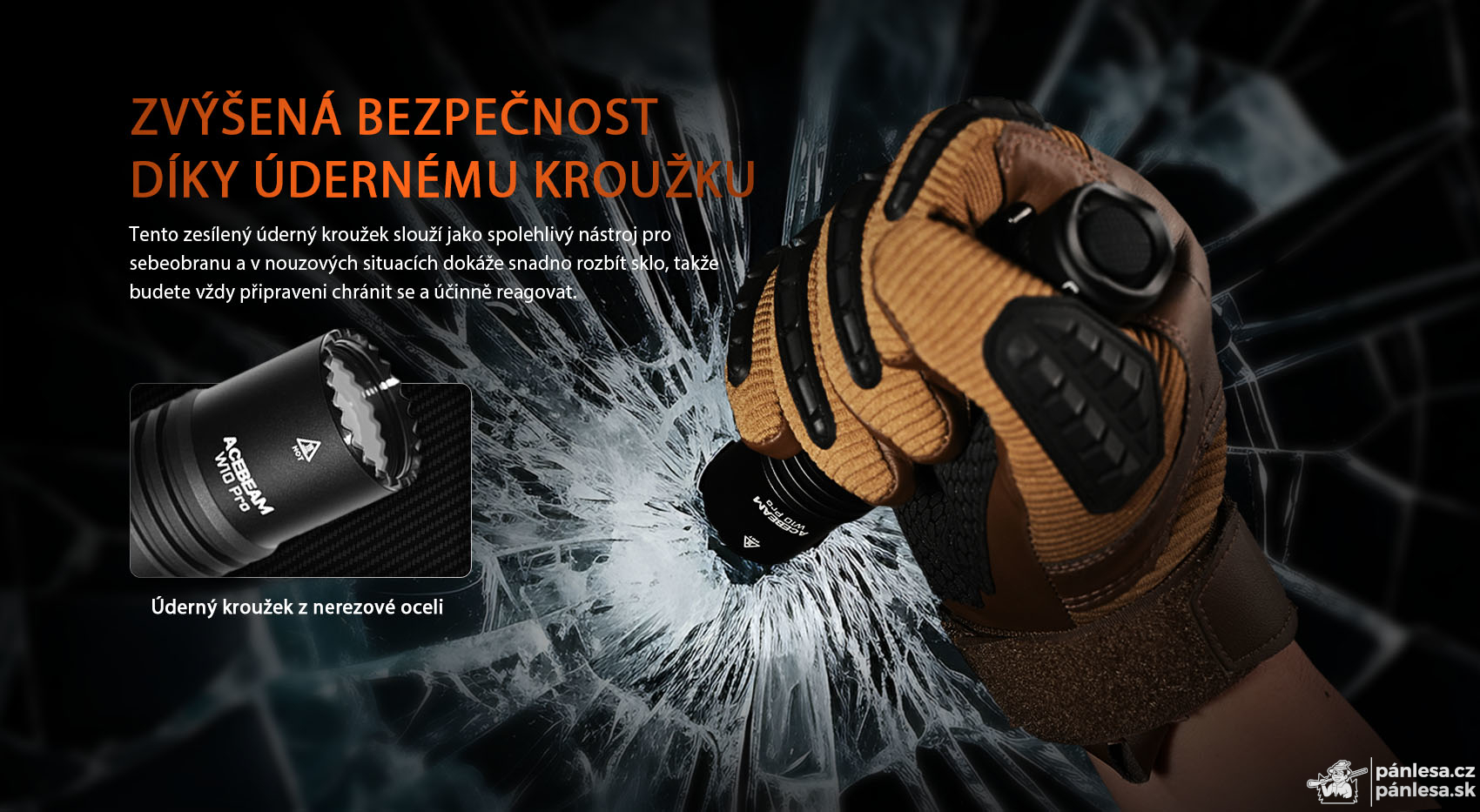 AceBeam W10 Pro, 750 lm – Taktická LEP svítilna, černá