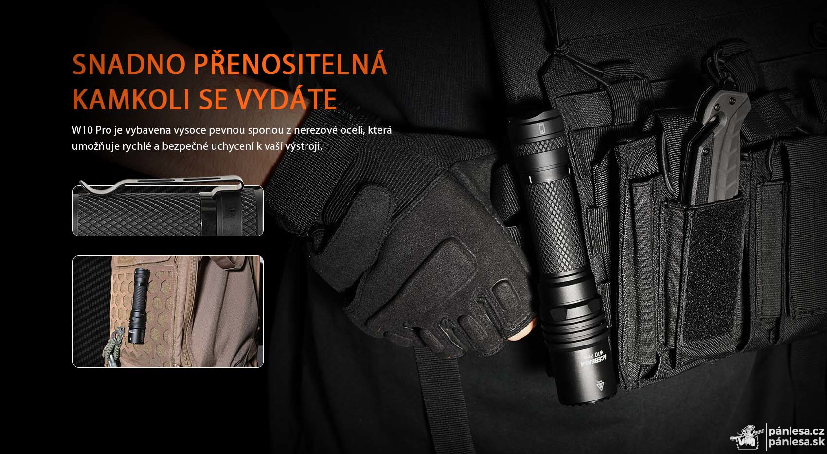 AceBeam W10 Pro, 750 lm – Taktická LEP svítilna, černá