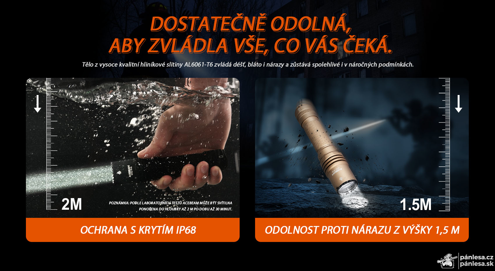 AceBeam W10 Pro, 750 lm – Taktická LEP svítilna, černá