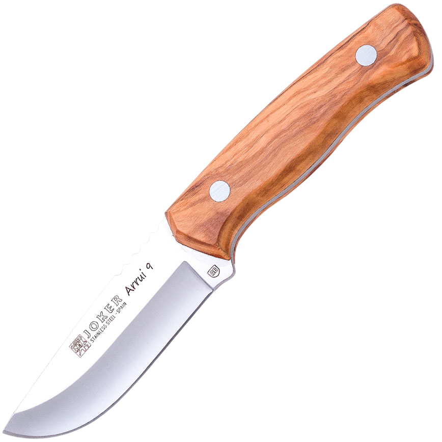 Joker Arrui 9 – Bushcraftový nůž, 9 cm, olivové dřevo