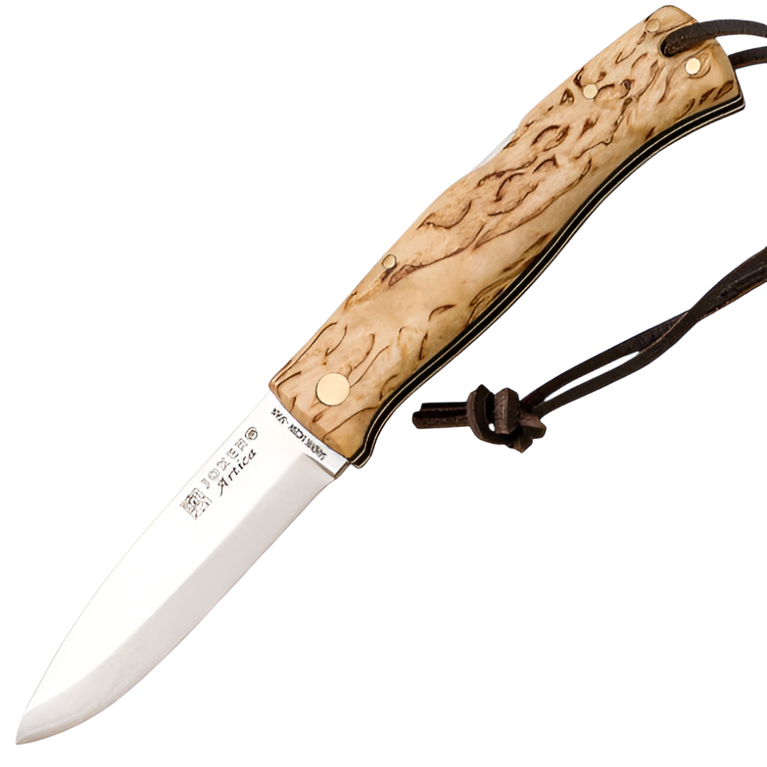 Joker Artica – Zavírací nůž, 8 cm, kudrnatá bříza