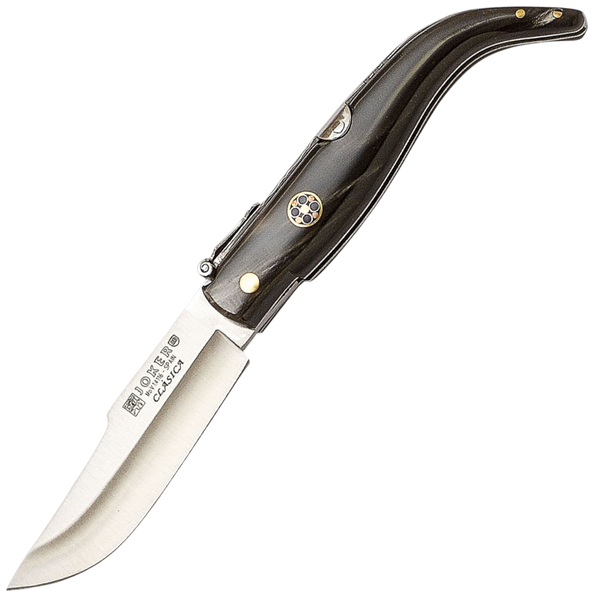 Joker Clásica – Tradiční španělský zavírací nůž, 8,1 cm, bizoní roh